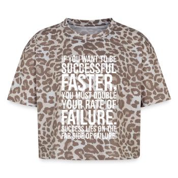 if you want to be successful faster you must do - Boxy Leo Frauen Premium Organic T-Shirt - Leopard print - Vorne - AI Model Female 172 dark (172cm)
