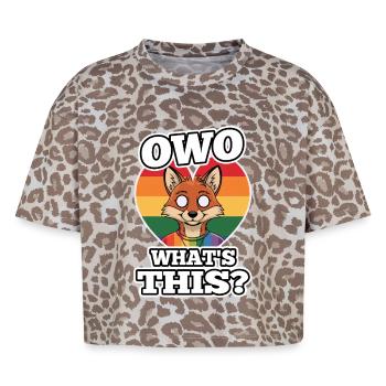 OwO What's This? - Boxy Leo Women's Premium Organic T-Shirt - Leopard print - Front - AI Model Female 172 dark (172cm)