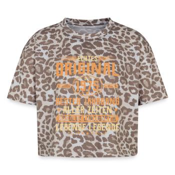 Genuine original since 1975 - 50th birthday - Boxy Leo Women's Premium Organic T-Shirt - Leopard print - Front - AI Model Female 172 dark (172cm)