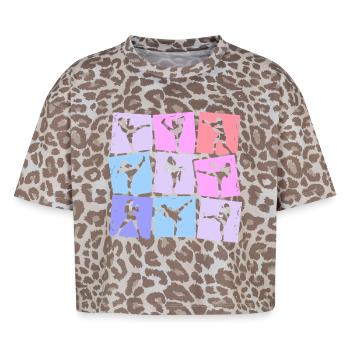 Kickboxing Kickboxer Muay Thai Women's Girls - Boxy Leo Women's Premium Organic T-Shirt - Leopard print - Front - AI Model Female 172 dark (172cm)