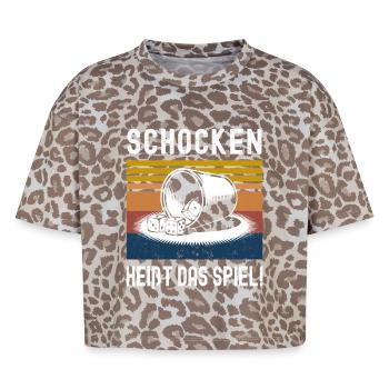 Schocken is the name of the game! Dice Puzzle Jule - Boxy Leo Women's Premium Organic T-Shirt - Leopard print - Front - AI Model Female 172 dark (172cm)