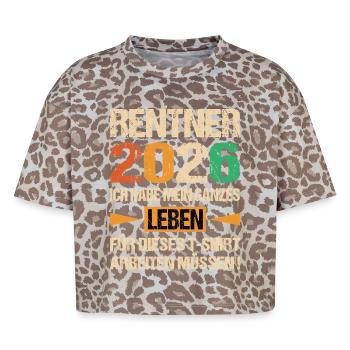 Rentner 2026  - Boxy Leo Frauen Premium Organic T-Shirt - Leopard print - Vorne - AI Model Female 172 dark (172cm)
