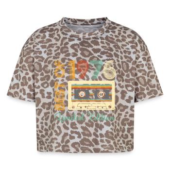 Best of 50 Years Limited Edition Vintage Born in 1976 - Boxy Leo Women's Premium Organic T-Shirt - Leopard print - Front - AI Model Female 172 dark (172cm)