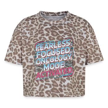Oncology Nurse Fearless Focused Nurse Practitioner - Boxy Leo Frauen Premium Organic T-Shirt - Leopard print - Vorne - AI Model Female 172 dark (172cm)