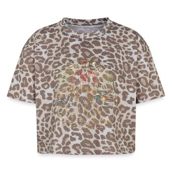 Holzfäller Baumfäller Waldarbeiter - Boxy Leo Frauen Premium Organic T-Shirt - Leopard print - Vorne - AI Model Female 172 dark (172cm)
