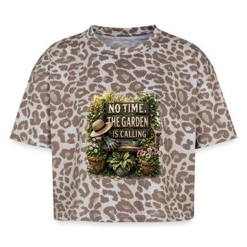 Garten Ruft Gärtner Spruch Gartenarbeit Pflanzen - Boxy Leo Frauen Premium Organic T-Shirt - Leopard print - Vorne - AI Model Female 172 dark (172cm)