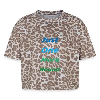 Just one more Round - Gaming Shirt - Boxy Leo Women's Premium Organic T-Shirt - Leopard print - Front - AI Model Female 172 dark (172cm)