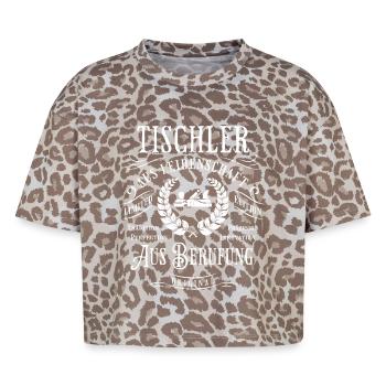 Carpentry profession of passion and pride - Boxy Leo Women's Premium Organic T-Shirt - Leopard print - Front - AI Model Female 172 dark (172cm)