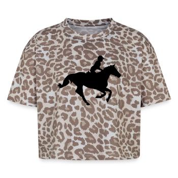 Horse sport - Boxy Leo Women's Premium Organic T-Shirt - Leopard print - Front - AI Model Female 172 dark (172cm)
