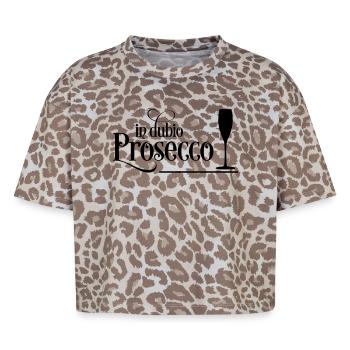 Prosecco - Boxy Leo Women's Premium Organic T-Shirt - Leopard print - Front - AI Model Female 172 dark (172cm)