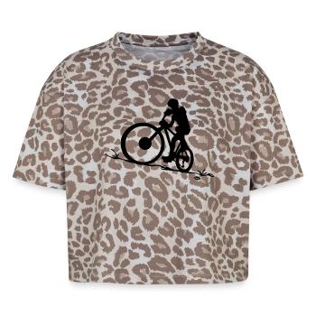 Mountainbike - Boxy Leo Frauen Premium Organic T-Shirt - Leopard print - Vorne - AI Model Female 172 dark (172cm)
