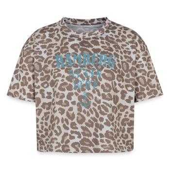 Hamburg Koordinaten - Boxy Leo Frauen Premium Organic T-Shirt - Leopard print - Vorne - AI Model Female 172 dark (172cm)