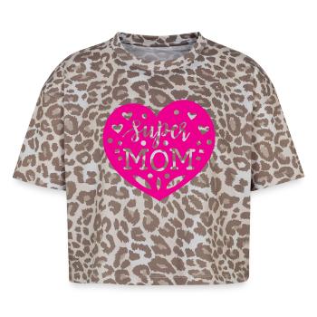 Super Mama - Boxy Leo Frauen Premium Organic T-Shirt - Leopard print - Vorne - AI Model Female 172 dark (172cm)