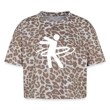 Hulahoop - Boxy Leo Women's Premium Organic T-Shirt - Leopard print - Front - AI Model Female 172 dark (172cm)