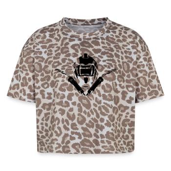 Schweisser - Welder - Schweissen - Boxy Leo Women's Premium Organic T-Shirt - Leopard print - Front - AI Model Female 172 dark (172cm)
