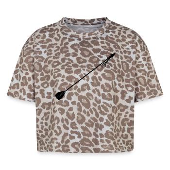 Viking arrow - Boxy Leo Women's Premium Organic T-Shirt - Leopard print - Front - AI Model Female 172 dark (172cm)
