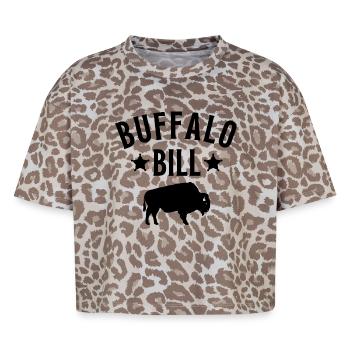 Buffalo bill, country, western - T-shirt boxy femme léopard premium - Leopard print - Devant - AI Model Female 172 dark (172cm)
