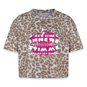 Innere Stimme - Boxy Leo Frauen Premium Organic T-Shirt - Leopard print - Vorne - AI Model Female 172 dark (172cm)