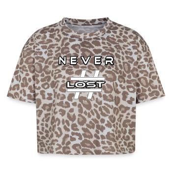 Winner Lost Never Hashtag Sportsman Achievement - Boxy Leo Women's Premium Organic T-Shirt - Leopard print - Front - AI Model Female 172 dark (172cm)