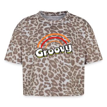Groovy 70s - Boxy Leo Women's Premium Organic T-Shirt - Leopard print - Front - AI Model Female 172 dark (172cm)