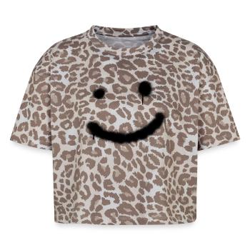 Das Lächeln - Boxy Leo Frauen Premium Organic T-Shirt - Leopard print - Vorne - AI Model Female 172 dark (172cm)