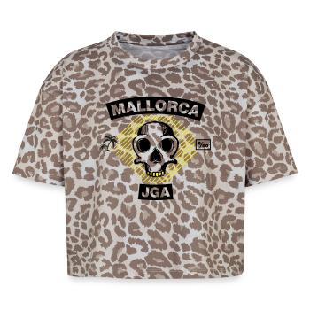 Mallorca – Bachelor party under palm trees - Boxy Leo Women's Premium Organic T-Shirt - Leopard print - Front - AI Model Female 172 dark (172cm)