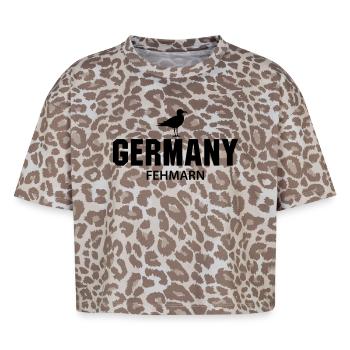 Fehmarn GERMANY - Boxy Leo Women's Premium Organic T-Shirt - Leopard print - Front - AI Model Female 172 dark (172cm)