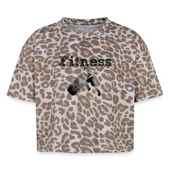 Fitness - Boxy Leo Women's Premium Organic T-Shirt - Leopard print - Front - AI Model Female 172 dark (172cm)
