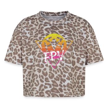FPV freestyle drone - Boxy Leo Women's Premium Organic T-Shirt - Leopard print - Front - AI Model Female 172 dark (172cm)