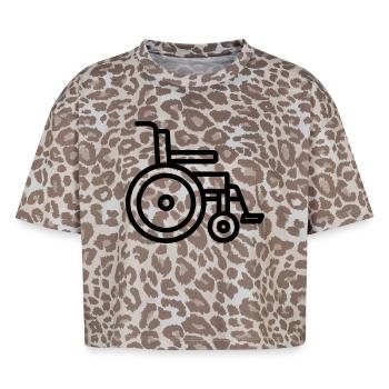 wheelchair - Boxy Leo Women's Premium Organic T-Shirt - Leopard print - Front - AI Model Female 172 dark (172cm)