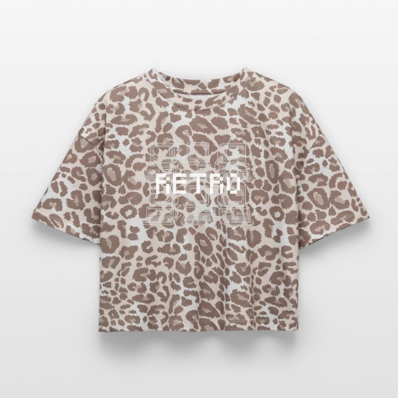 Retro Computer Grid Techno Boxy Leo Frauen Premium Organic T-Shirt