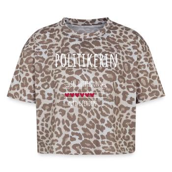Politics Education Profession aspiring politician - Boxy Leo Women's Premium Organic T-Shirt - Leopard print - Front - AI Model Female 172 dark (172cm)