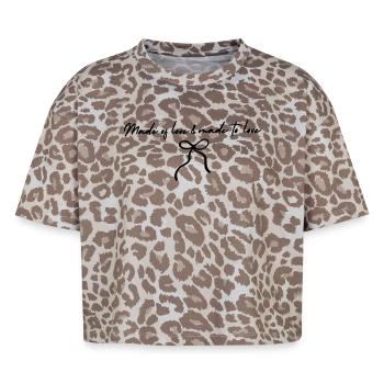 Please upload design - Boxy Leo Women's Premium Organic T-Shirt - Leopard print - Front - AI Model Female 172 dark (172cm)