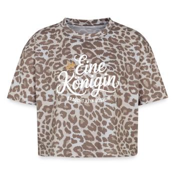 Queen doesn't need a costume disguise carnival - Boxy Leo Women's Premium Organic T-Shirt - Leopard print - Front - AI Model Female 172 dark (172cm)
