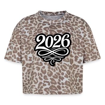 2026 year - Boxy Leo Women's Premium Organic T-Shirt - Leopard print - Front - AI Model Female 172 dark (172cm)