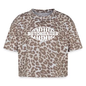 Concrete worker - Boxy Leo Women's Premium Organic T-Shirt - Leopard print - Front - AI Model Female 172 dark (172cm)