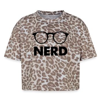 Glasses Nerd - Boxy Leo Women's Premium Organic T-Shirt - Leopard print - Front - AI Model Female 172 dark (172cm)