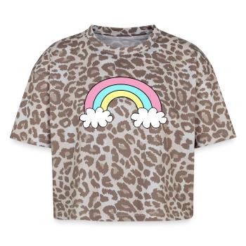 Rainbow Child Picture - Boxy Leo Women's Premium Organic T-Shirt - Leopard print - Front - AI Model Female 172 dark (172cm)
