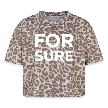 For sure - T-shirt boxy femme léopard premium - Leopard print - Devant - AI Model Female 172 dark (172cm)