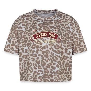 Missed aperitif sorry - Boxy Leo Women's Premium Organic T-Shirt - Leopard print - Front - AI Model Female 172 dark (172cm)
