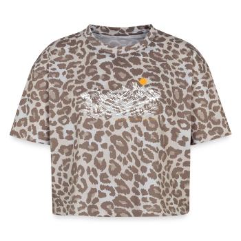 Hiker Sunrise Destination Relief Light - Boxy Leo Women's Premium Organic T-Shirt - Leopard print - Front - AI Model Female 172 dark (172cm)
