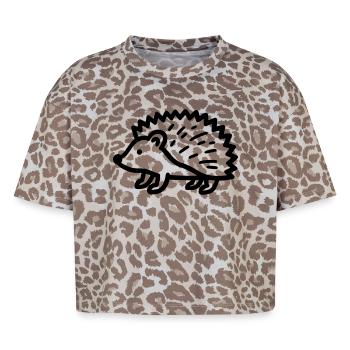 Igel - Boxy Leo Frauen Premium Organic T-Shirt - Leopard print - Vorne - AI Model Female 172 dark (172cm)