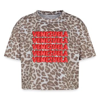 Venezuela - Boxy Leo Women's Premium Organic T-Shirt - Leopard print - Front - AI Model Female 172 dark (172cm)