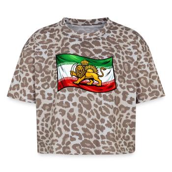 Persien Iran Fahne - Boxy Leo Frauen Premium Organic T-Shirt - Leopard print - Vorne - AI Model Female 172 dark (172cm)