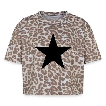 Star Black - Boxy Leo Women's Premium Organic T-Shirt - Leopard print - Front - AI Model Female 172 dark (172cm)