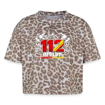 112 Im Blut Kameraden - Boxy Leo Frauen Premium Organic T-Shirt - Leopard print - Vorne - AI Model Female 172 dark (172cm)
