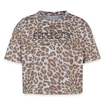 perfectly imperfect - Boxy Leo Women's Premium Organic T-Shirt - Leopard print - Front - AI Model Female 172 dark (172cm)