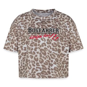 Busfahrer Bus Omnibus Kraftfahrer dürfen...(25) - Boxy Leo Frauen Premium Organic T-Shirt - Leopard print - Vorne - AI Model Female 172 dark (172cm)