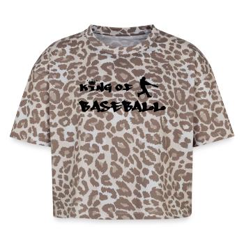 The King of Baseball - Boxy Leo Women's Premium Organic T-Shirt - Leopard print - Front - AI Model Female 172 dark (172cm)