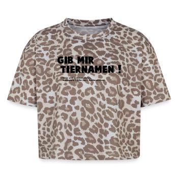 Gib mir Tiernamen - Boxy Leo Frauen Premium Organic T-Shirt - Leopard print - Vorne - AI Model Female 172 dark (172cm)